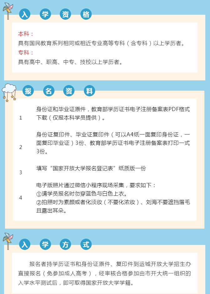 運城平陸開放大學2023年春季招生簡章