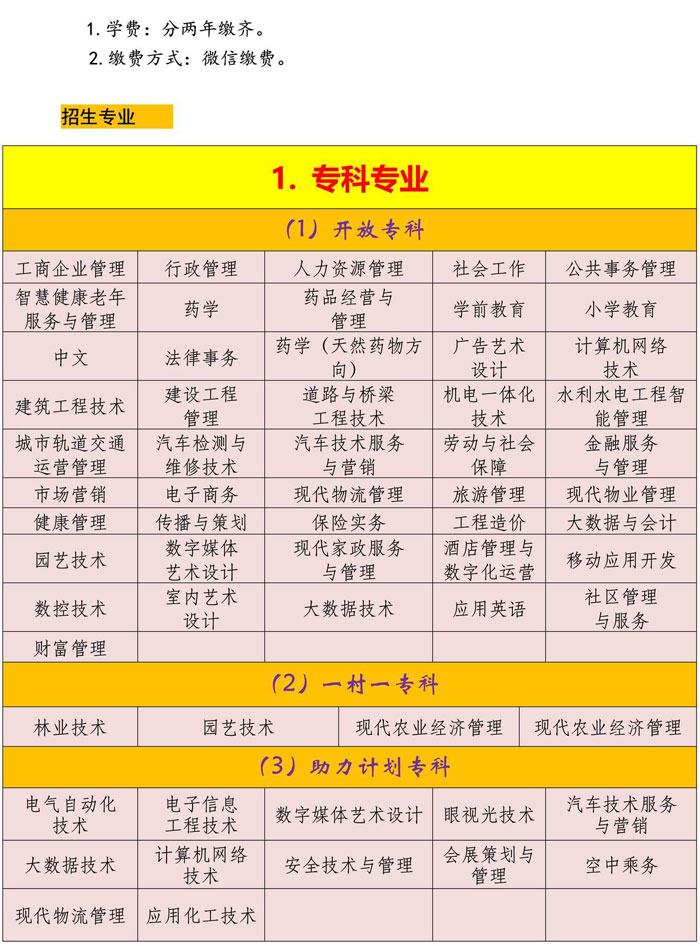 黑龍江開放大學直屬恒山學院2023年秋季招生簡章