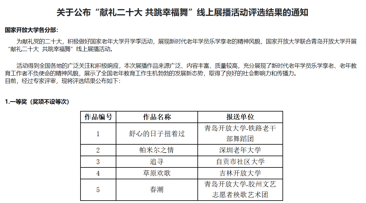 自貢老年教育再獲國家級獎項