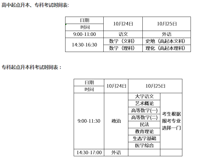 2020年上海成人高考考試時間安排? 2020年上海成人高考考試時間安排?