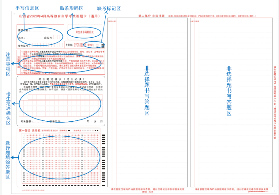 山西省2024年高等教育自學考試考生答題注意事項 山西省2024年高等教育自學考試考生答題注意事項