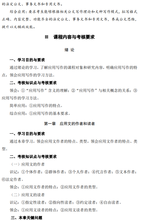 2024年江蘇自學考試大綱27007應用文寫作(高綱4222) 2024年江蘇自學考試大綱27007應用文寫作(高綱4222)