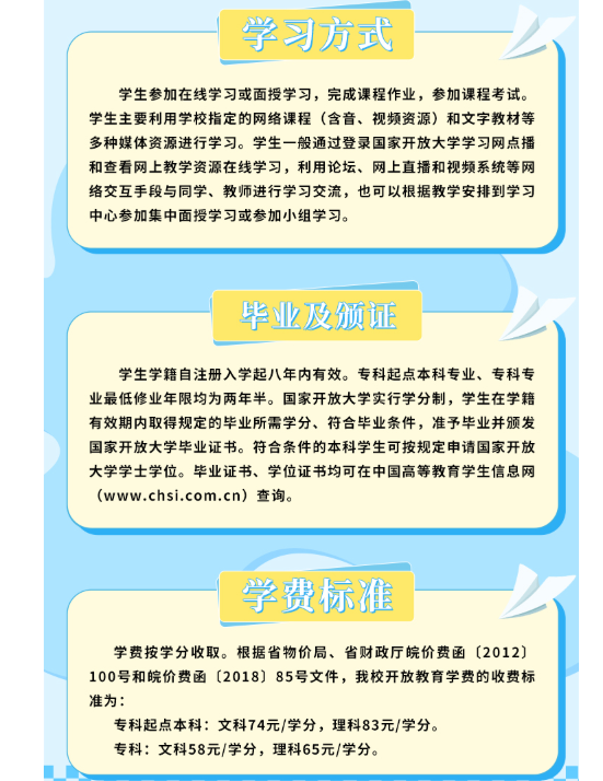 安徽開放大學2026年春季開放教育招生簡章