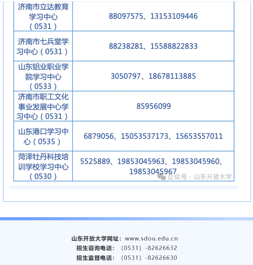 山東開放大學2026年秋季開放教育招生簡章