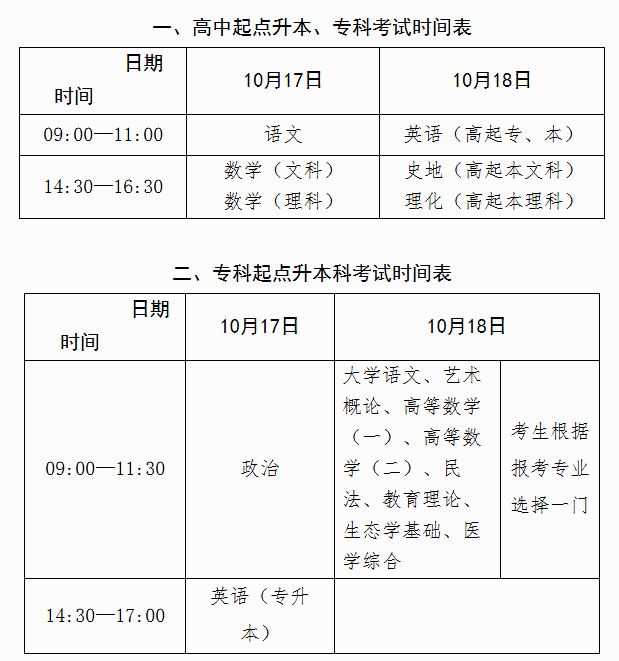 ?2026年廣西成人高考考試時間:10月17日至10月18日
