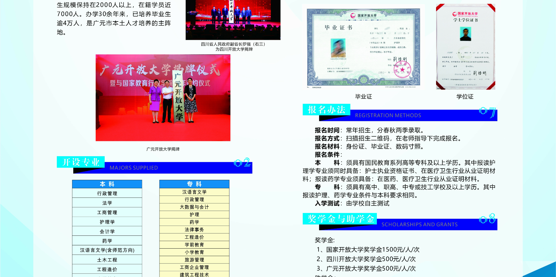 廣元開放大學招生簡章