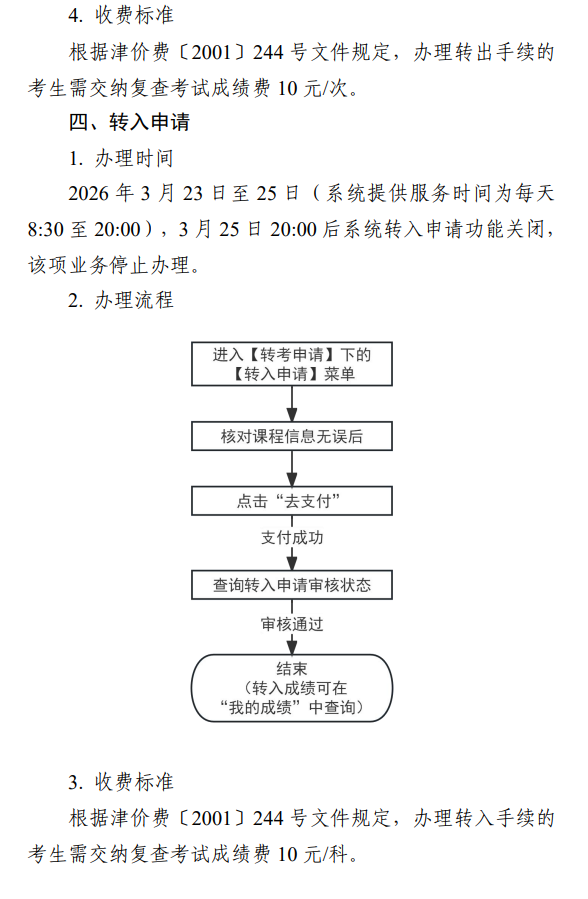 ?2026年上半年天津市高等教育自學考試省際轉考申請通知 ?2026年上半年天津市高等教育自學考試省際轉考申請通知