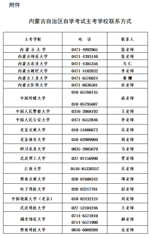 內蒙古自治區高等教育自學考試2026年上半年畢業申請工作公告
